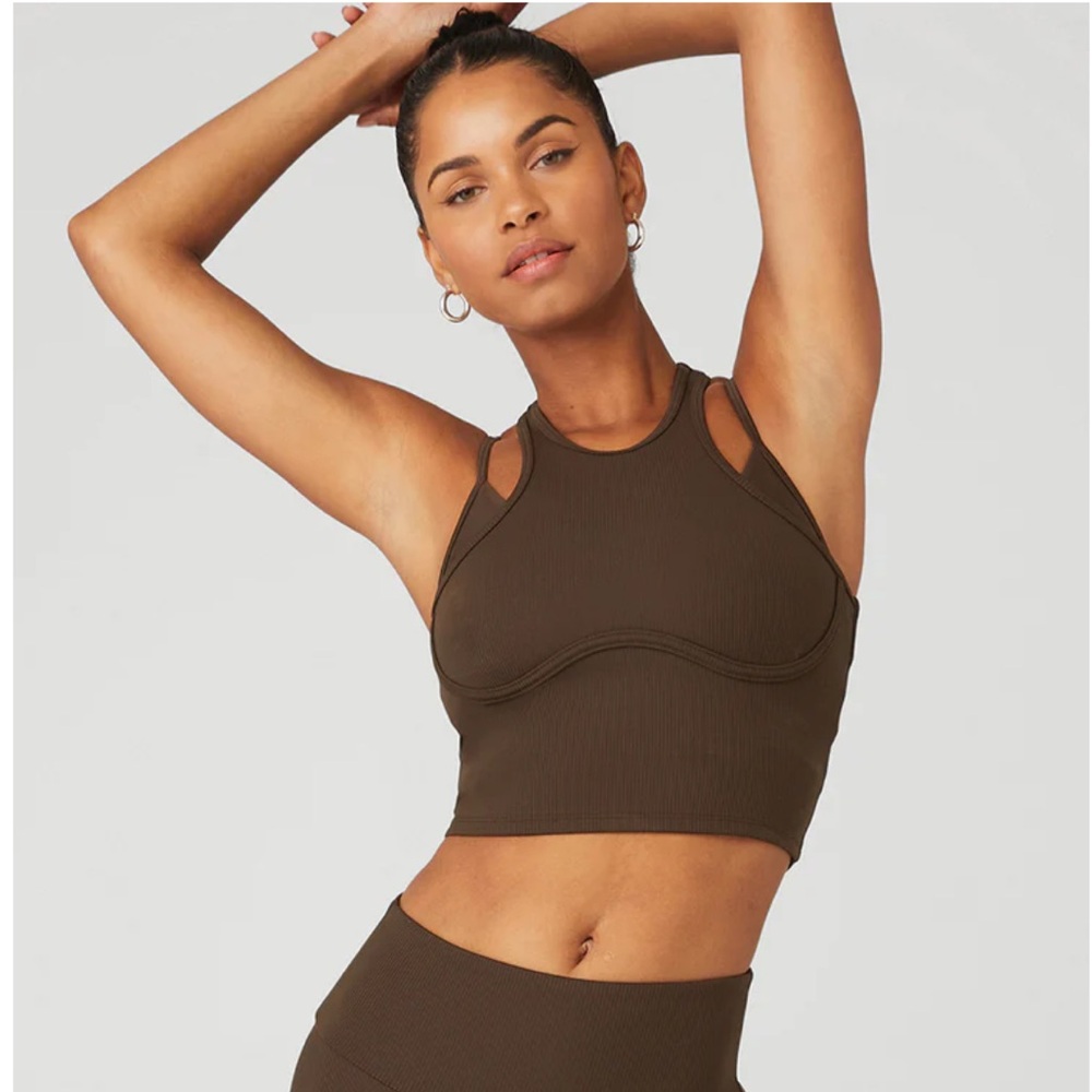 NWT ALO Yoga airlift ribbed enchanted bra tank small